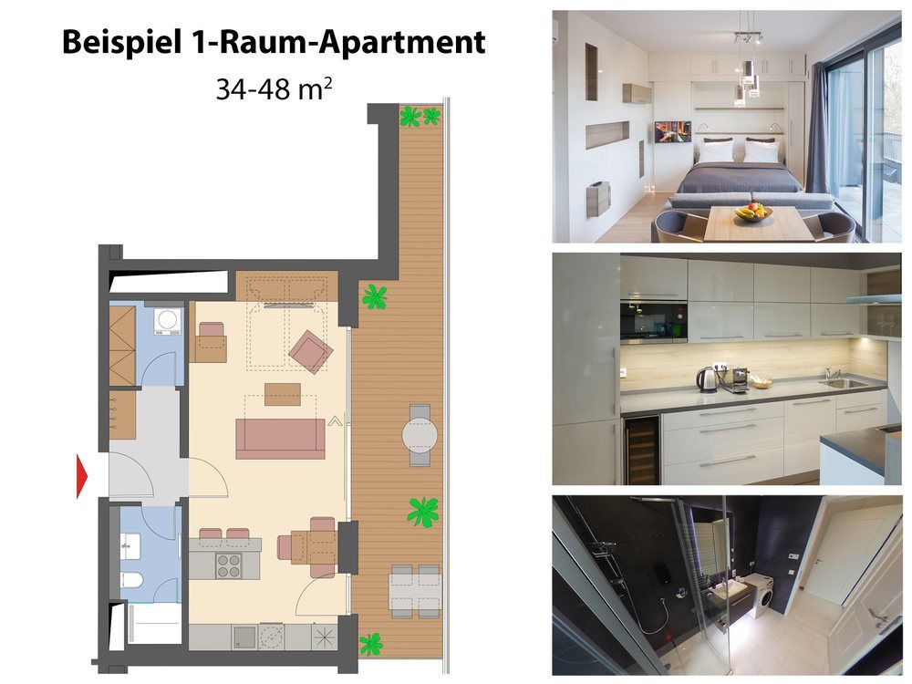 Residenz Am Zwinger Aparthotel Dresden Ngoại thất bức ảnh Example of a micro apartment